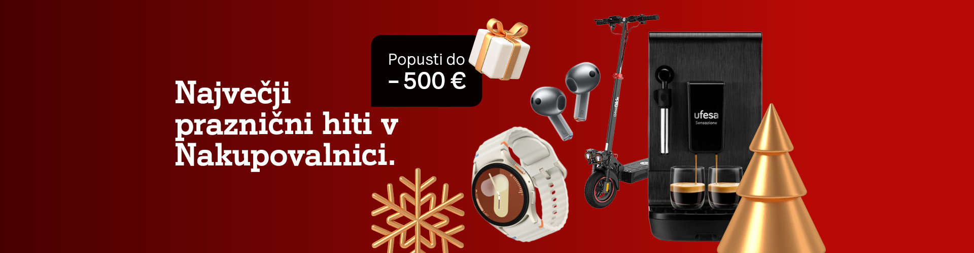 Slika z največjimi prazničnimi hiti v Nakupovalnici