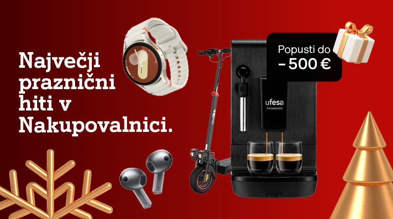 Slika z največjimi prazničnimi hiti v Nakupovalnici