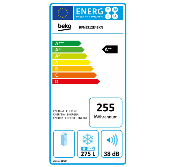 Zamrzovalna omara Beko RFNE312E43XN