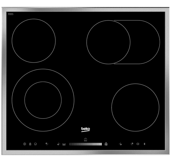 Steklokeramična kuhalna plošča Beko HIC64503TX