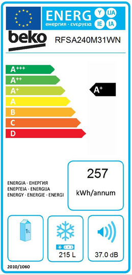 Zamrzovalna omara Beko RFSA240M31WN