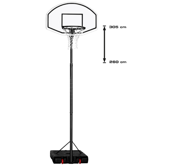 Prostostoječi košarkaški koš Legoni 305 cm