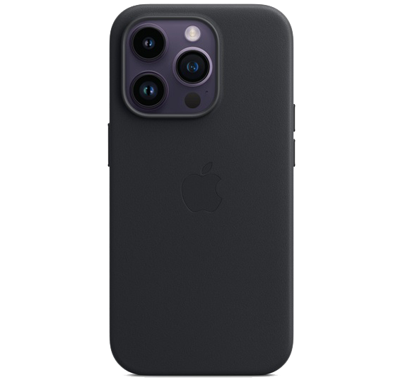 Ovitek iPhone 14 Pro Leather Case Midnight