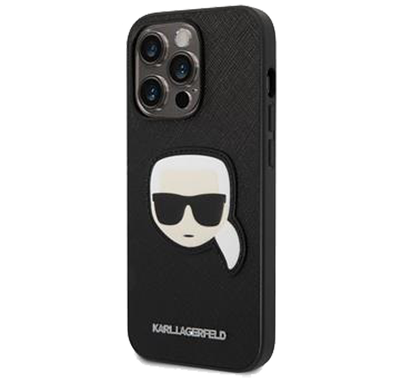 Ovitek Karl Lagerfeld Saffiano iPhone 14 Pro Black