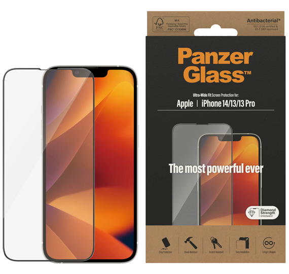 Zaščitno steklo Panzerglass iPhone 14/13/13 Pro Uwf Privacy Ab