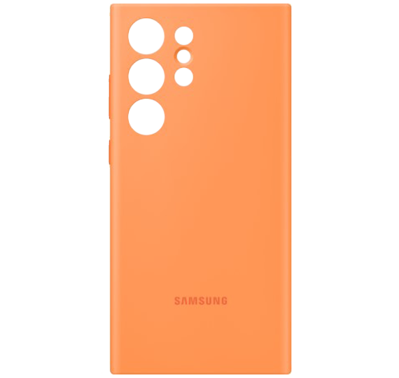 Ovitek Samsung Galaxy S23 Ultra Silicone Case oranžen