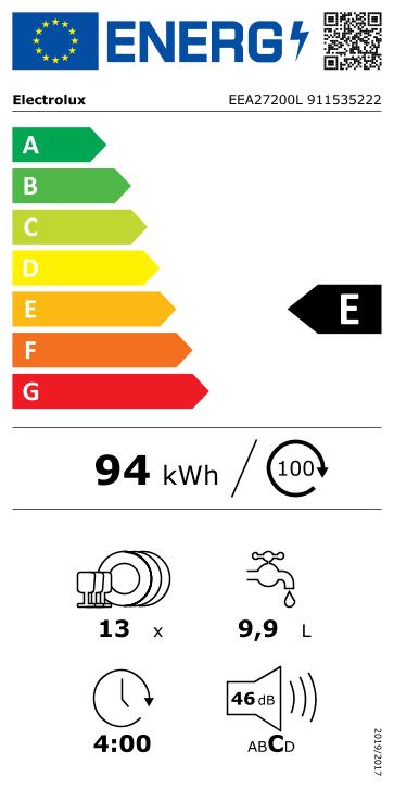 Vgradni pomivalni stroj Electrolux EEA27200L