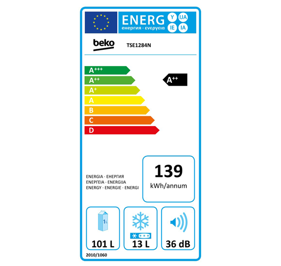 Beko podpultni hladilnik TSE1284N