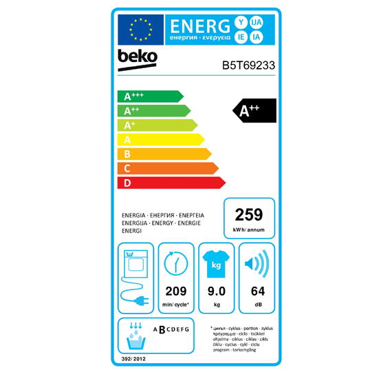 Beko sušilni stroj B5T69233