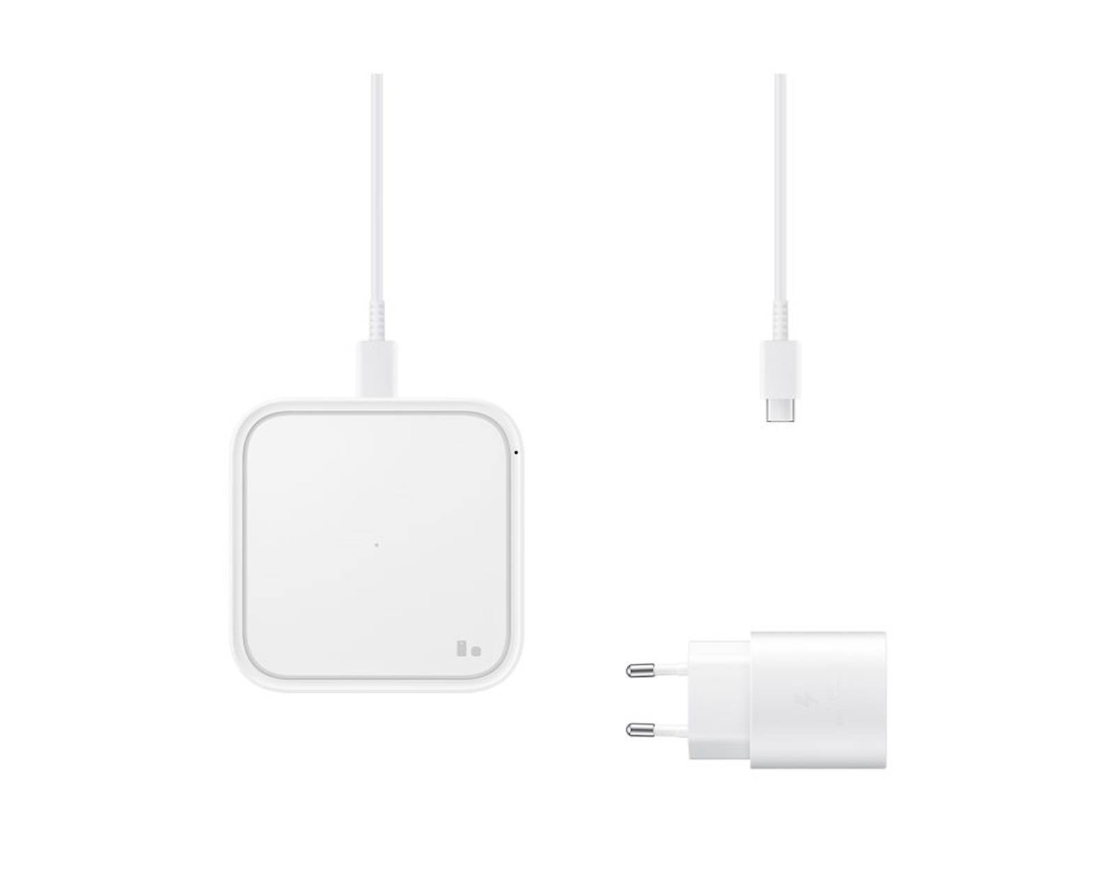 Brezžična polnilna postaja+Adapter+Kabel 15W bela