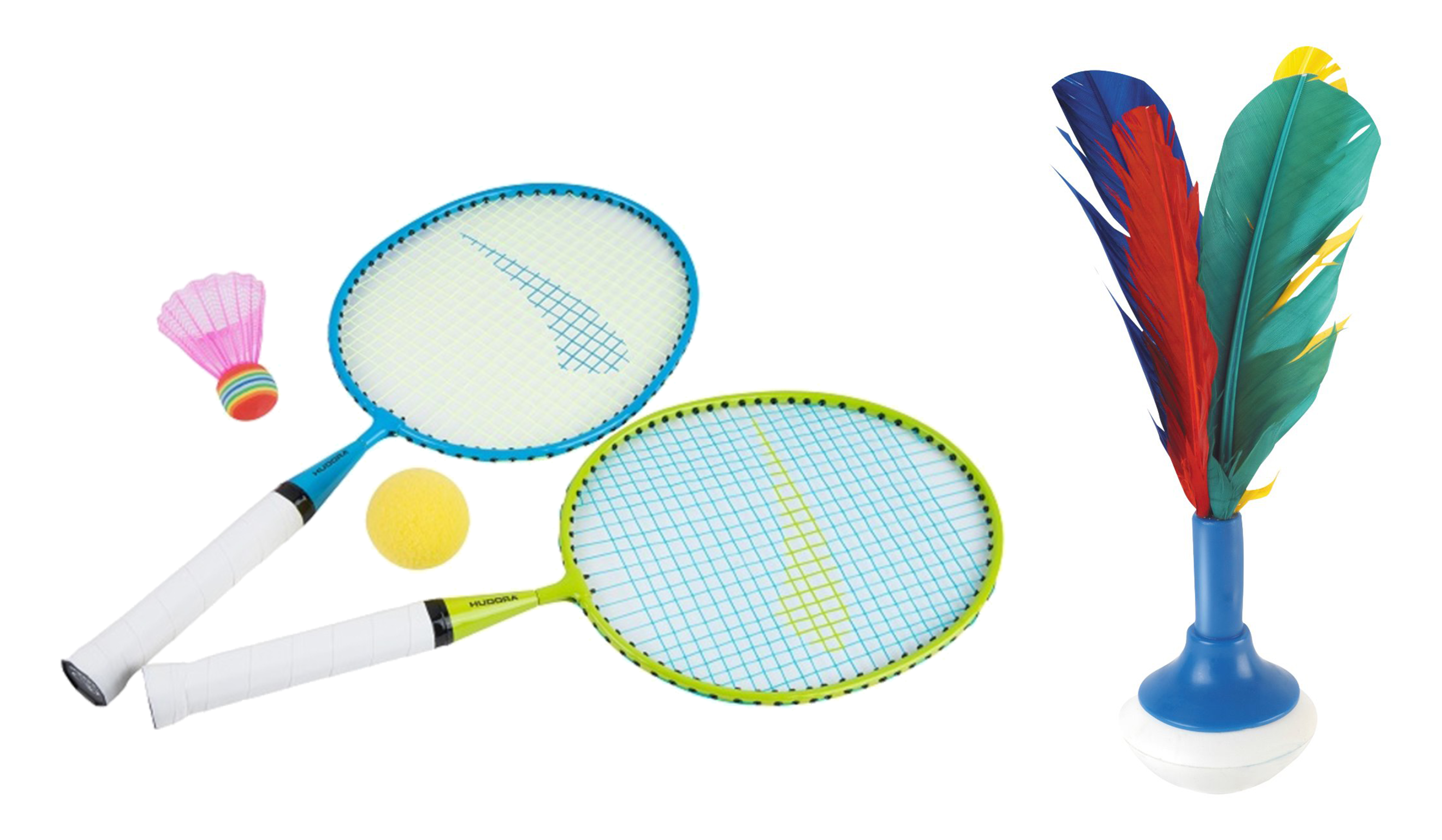 Set Hudora Badminton Kids + Leteča perjanica