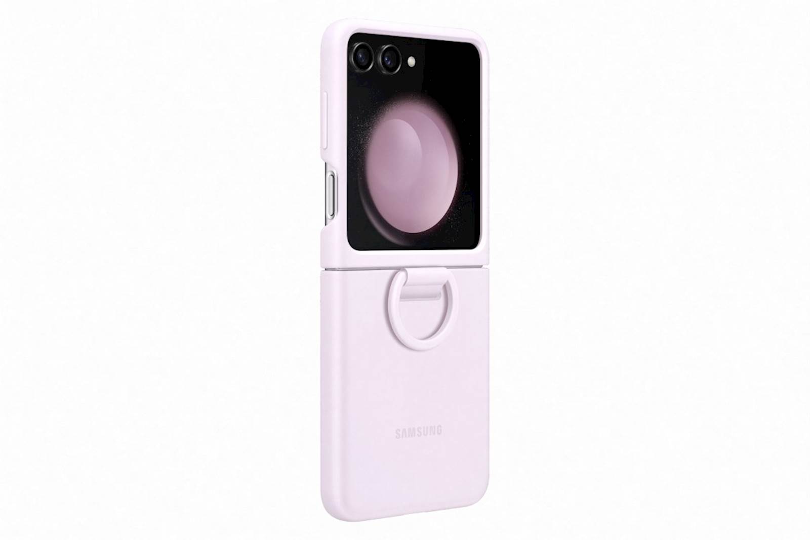 Ovitek Samsung Galaxy Z Flip5 Silicone Case With Ring Lavender