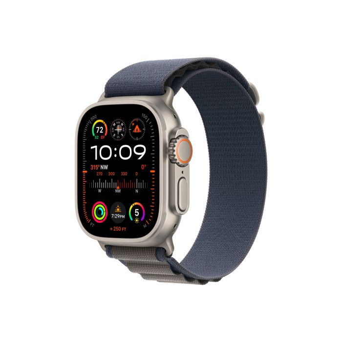 Apple Watch Ultra 2 GPS Cellular 49mm Titanium Case z Blue Alpine Loop - M