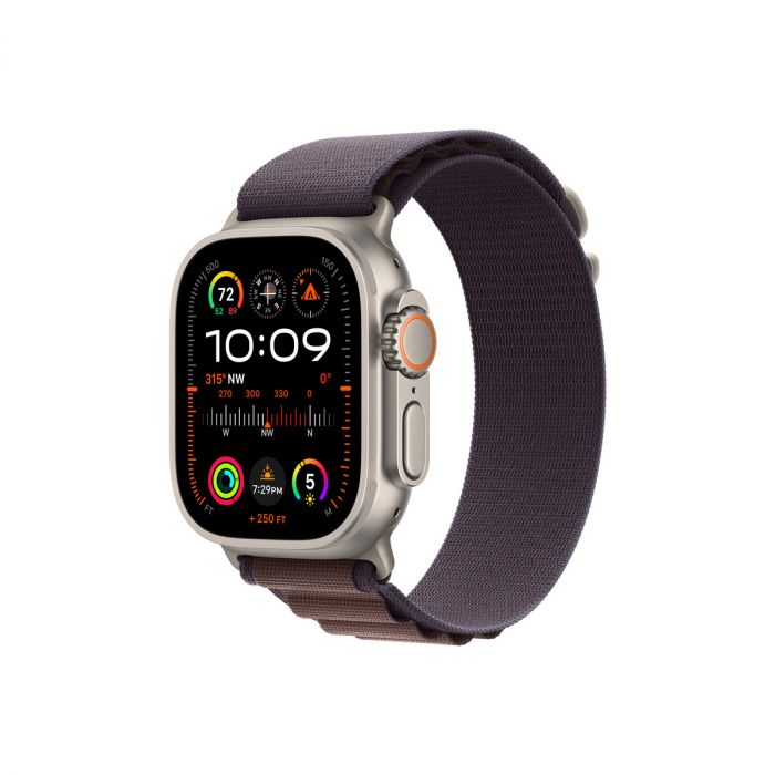 Apple Watch Ultra 2 GPS Cellular 49mm Titanium Case z Indigo Alpine Loop - M