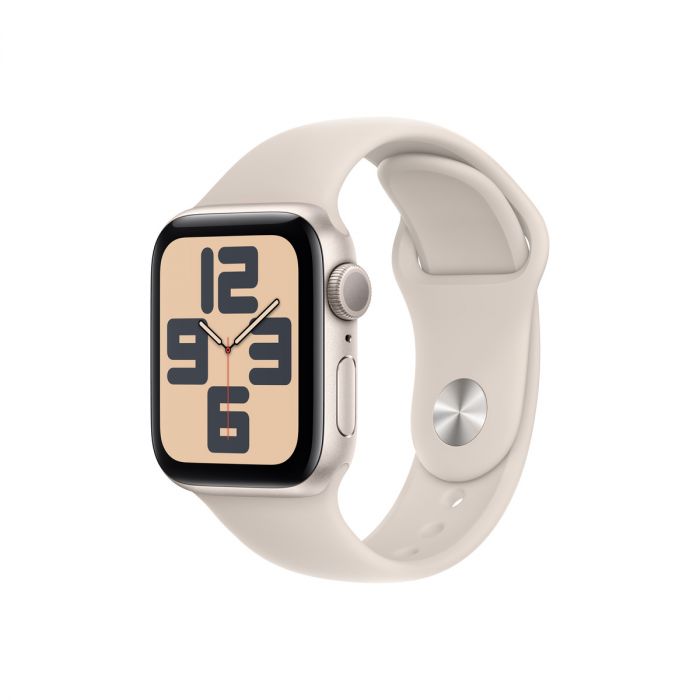 Apple Watch SE (2022) GPS 40 mm Starlight Aluminium Case z Starlight Sport Strap - S/M