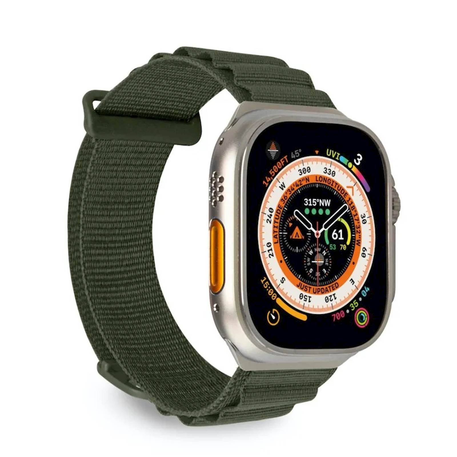 Pašček Puro Extreme Apple Watch 42/44/45/49 Dark Green