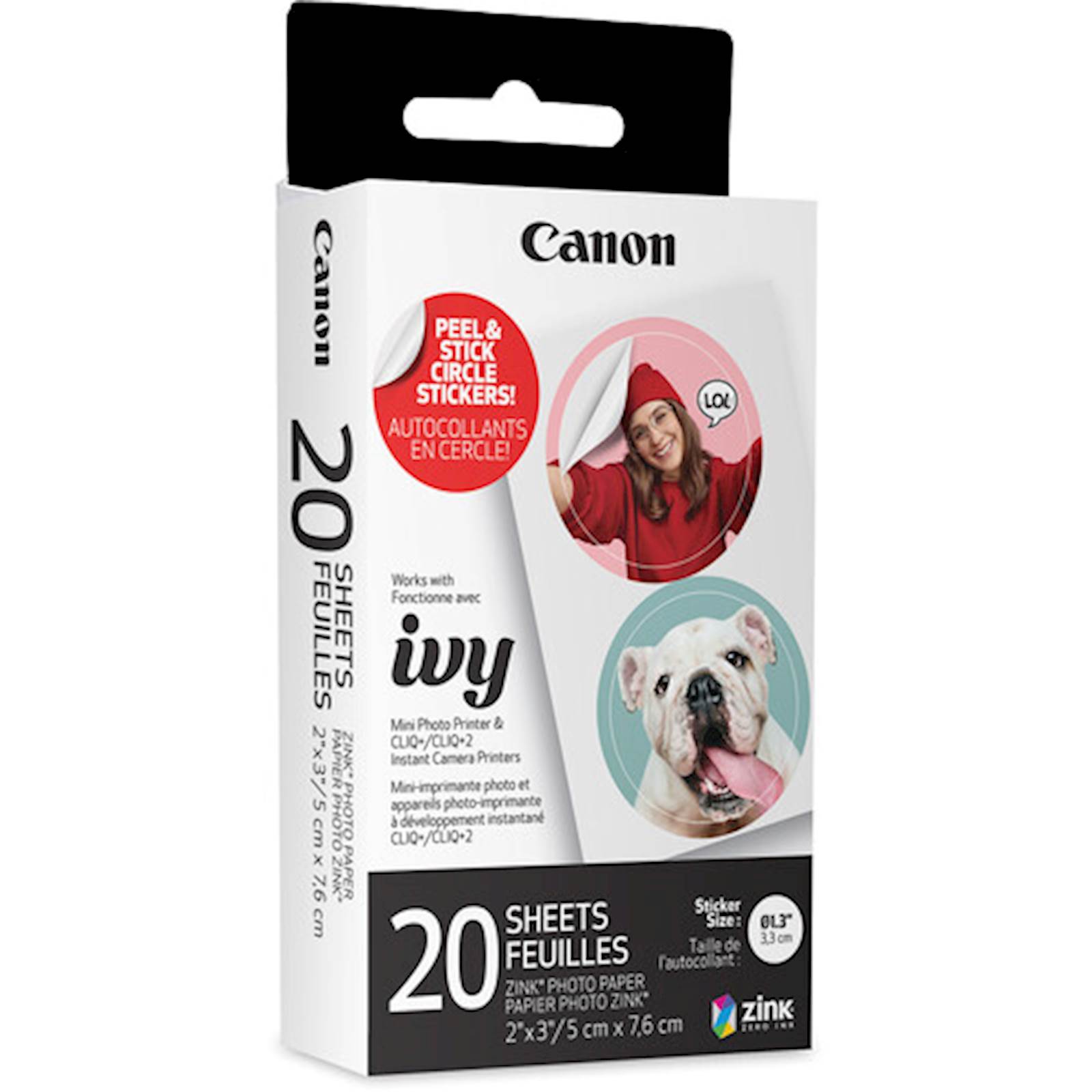 Papir Canon ZINK CIRCLE foto 20 pack za ZOEMINI