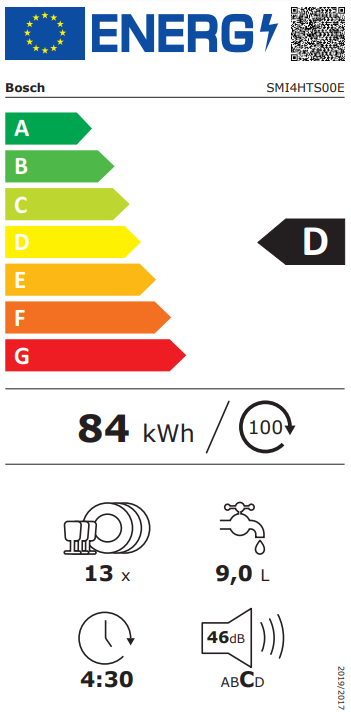 Vgradni pomivalni stroj Bosch SMI4HTS00E