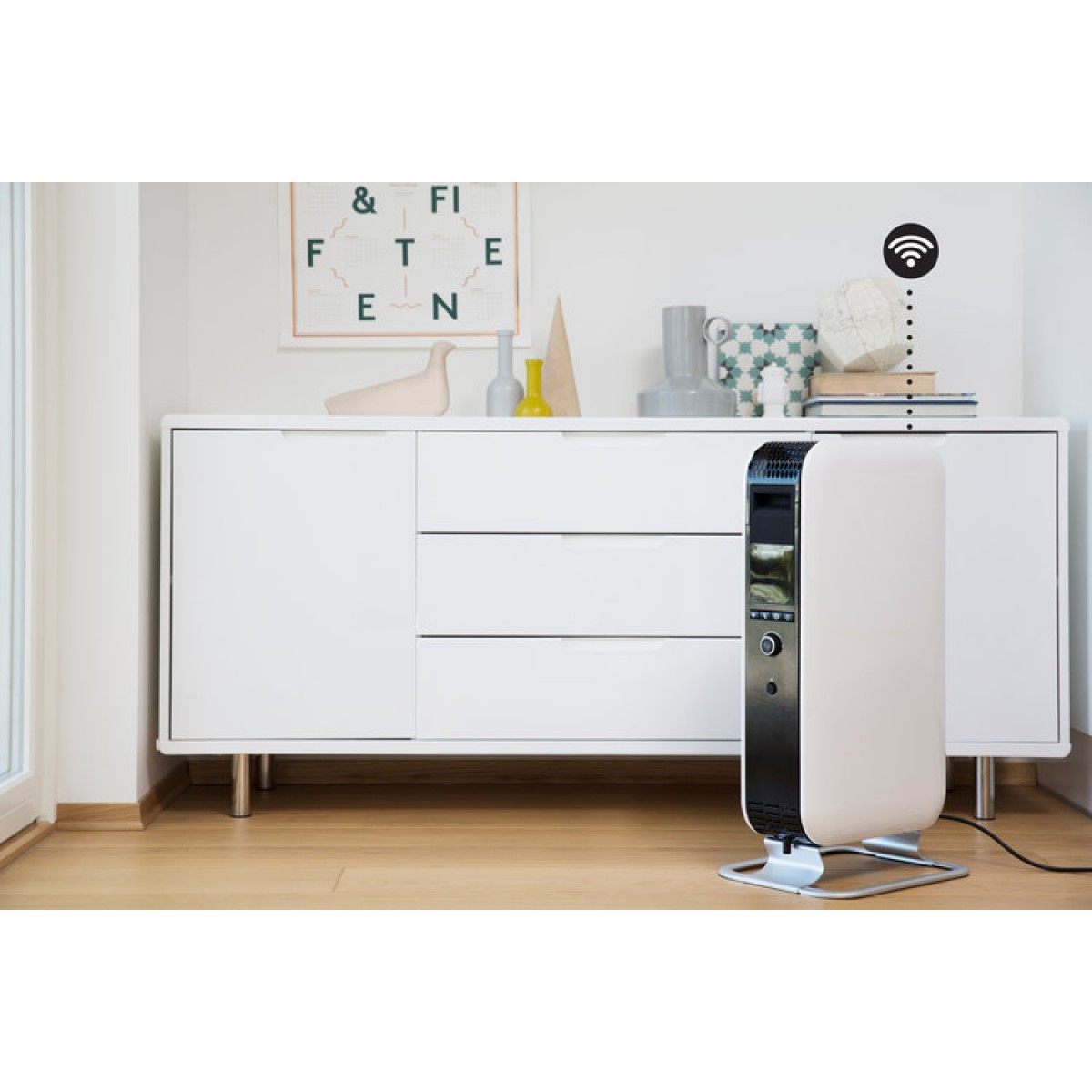 Oljni radiator Mill Wi-Fi 1500W bel jeklo