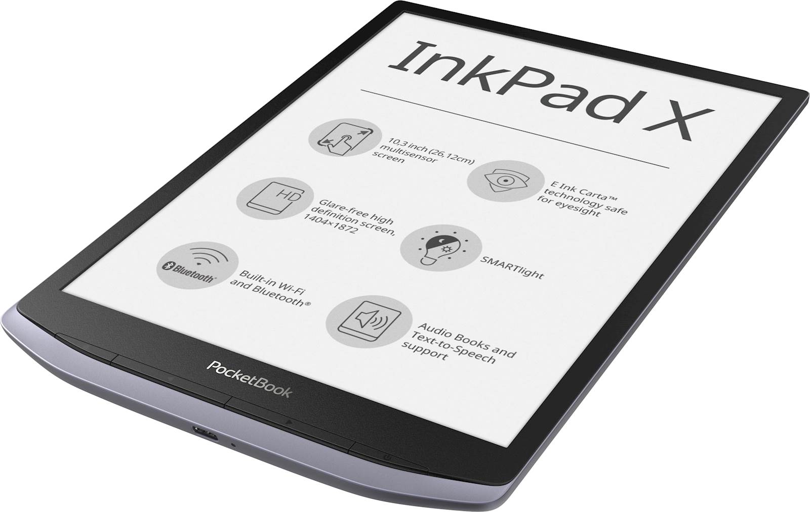 Elektronski bralnik PocketBook InkPad X siv