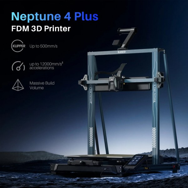 3D FDM tiskalnik Elegoo Neptune 4 Plus 500mm/s, 320*320*385mm, 11x11 leveling