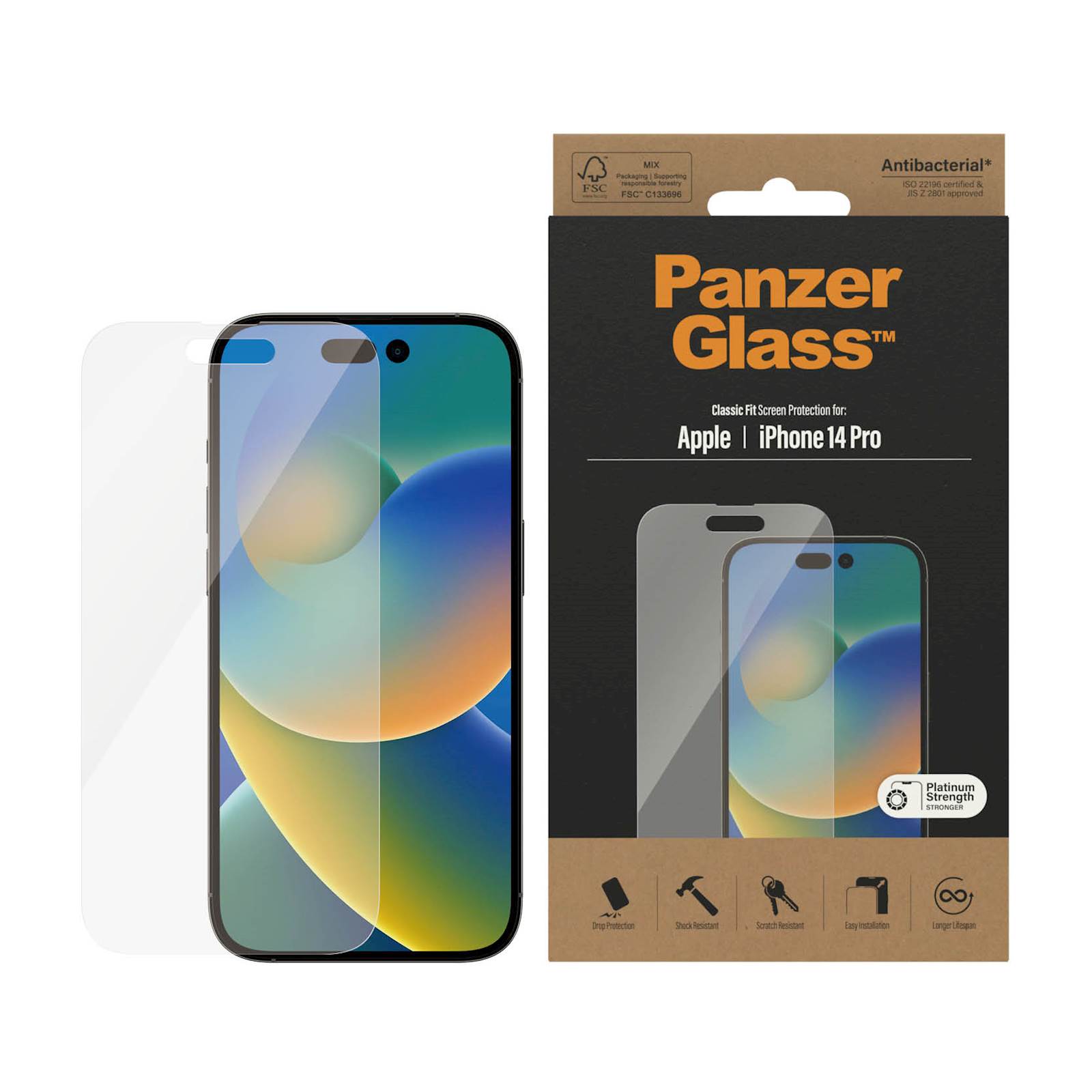 Steklo Panzerglass iPhone14 Pro AB TRANSPARENT