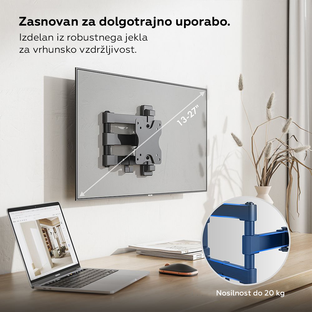 Stenski nosilec VonHaus za TV/monitor 23-27''
