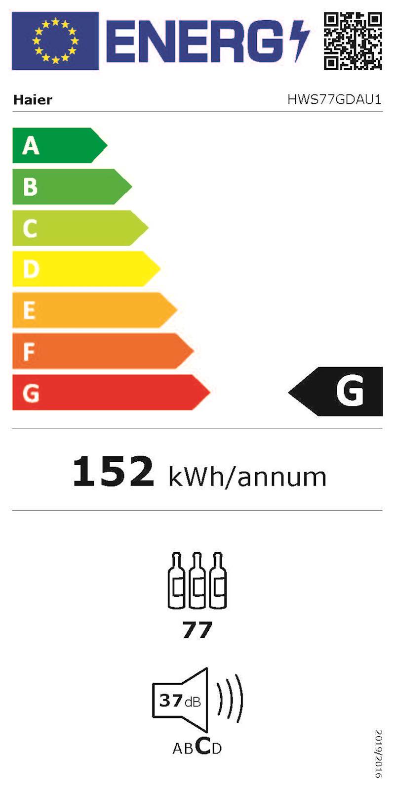 Vinska vitrina HAIER HWS77GDAU1