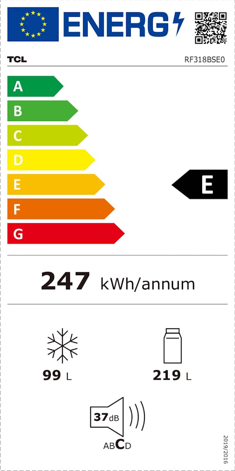 Hladilnik kombiniran TCL RF318BSE0