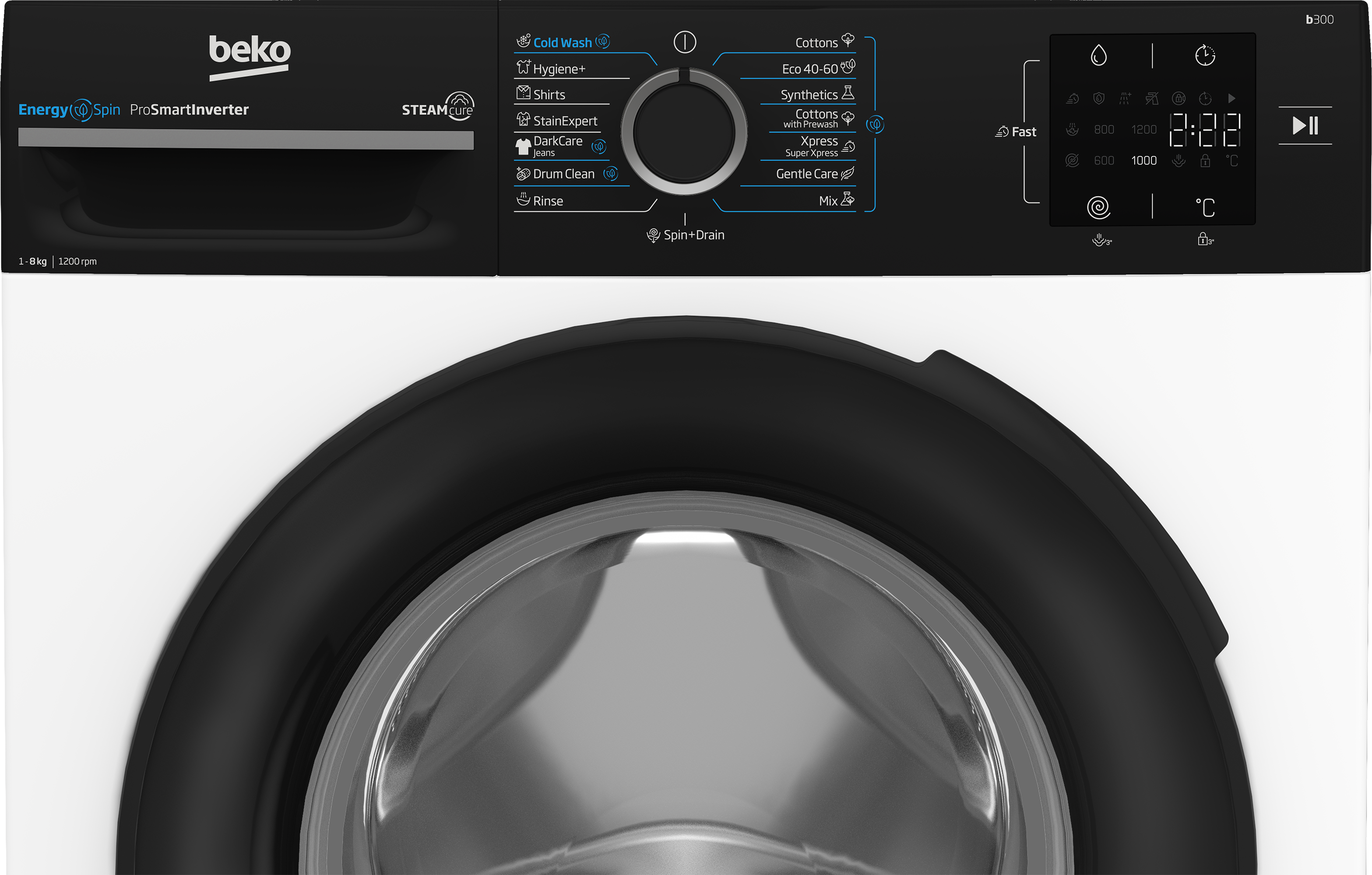 Prostostoječi pralni stroj BEKO BM3WFSU38213WPBB