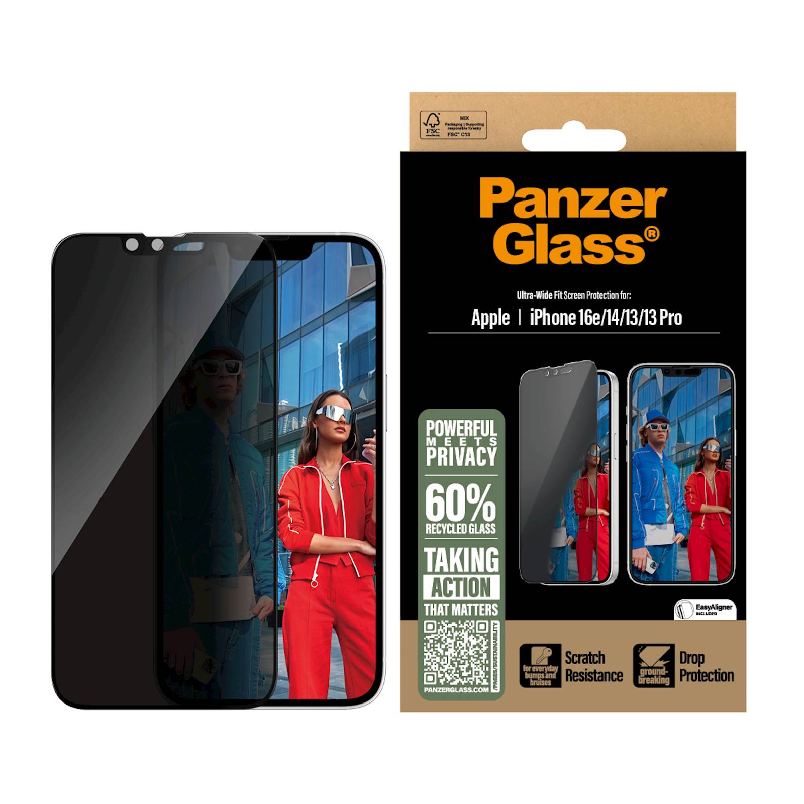 Zaščitno steklo Panzerglass za Apple iPhone 16e/14/13/13 Pro