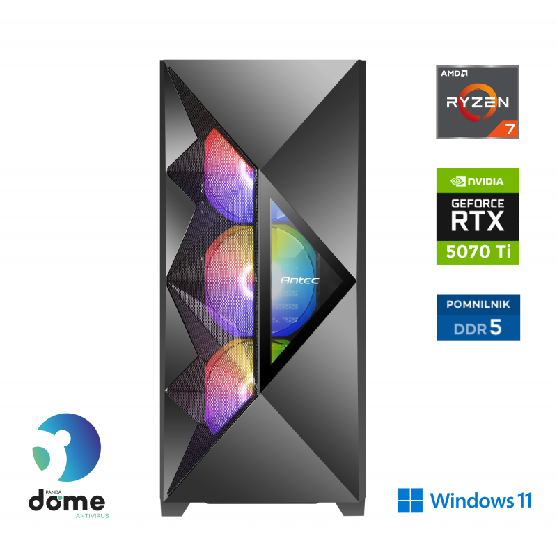 ANNI računalnik Gamer Extreme R7 9700X RTX 5070 Ti 32GB