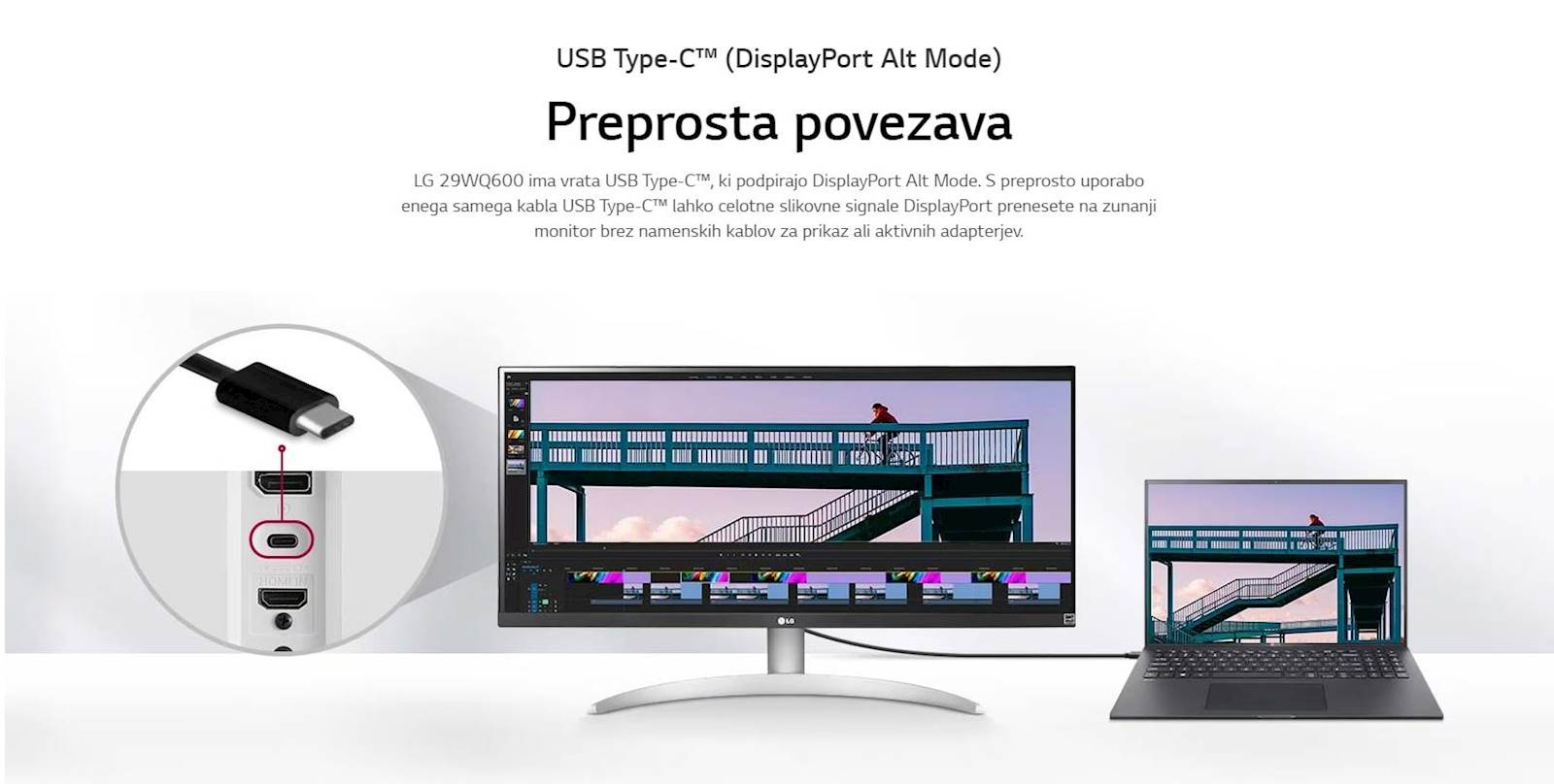 LG UltraWide 2K 100Hz 29WQ600-W 29"