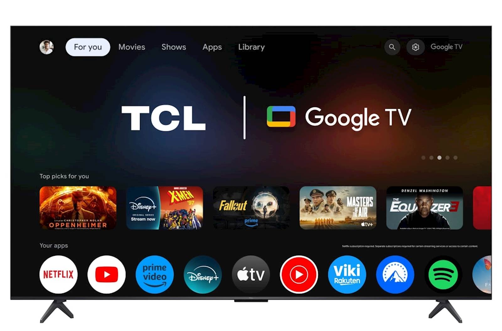 4K TV TCL 55C61K + nosilec
