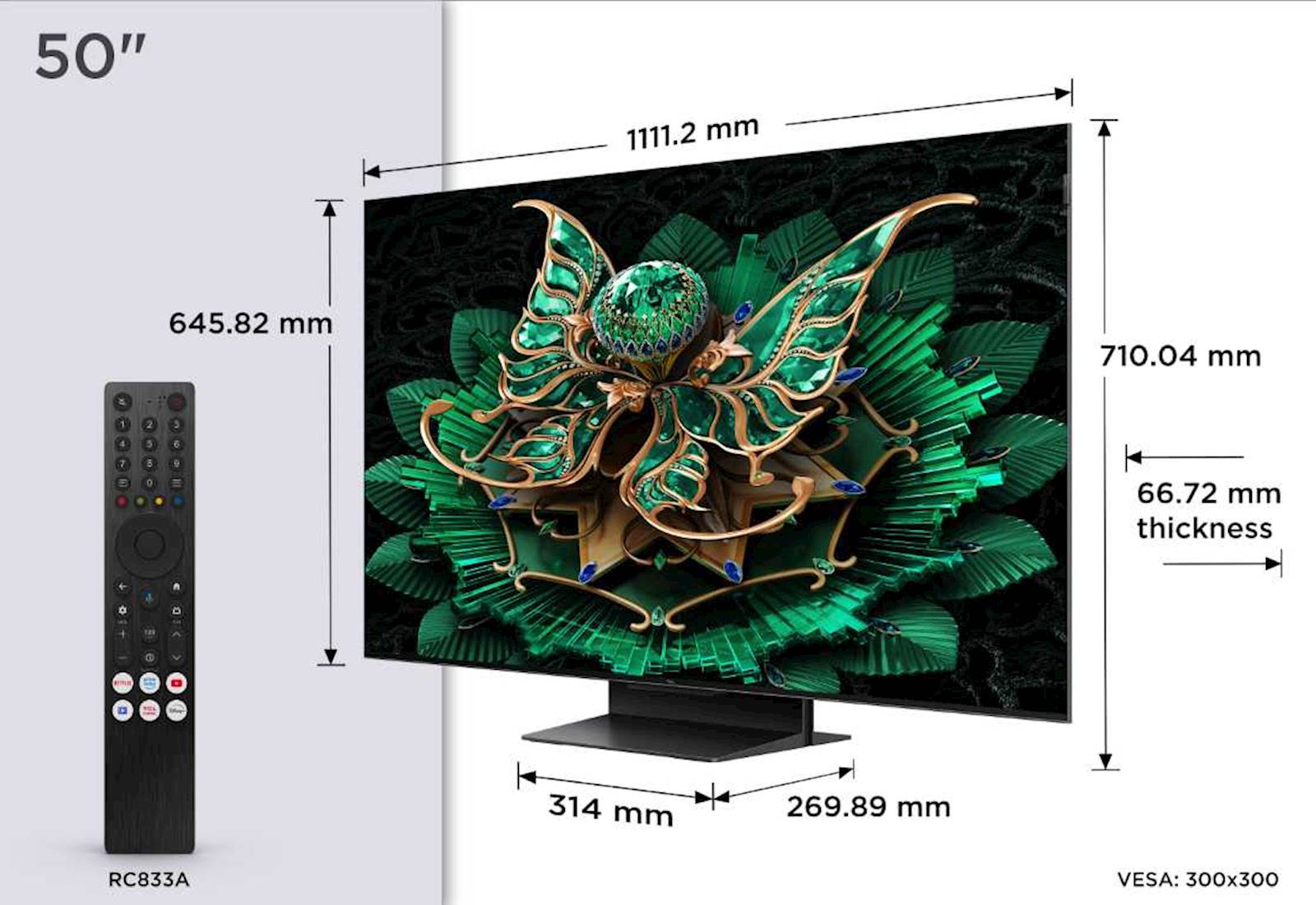 4K TV TCL 50C71K 50"