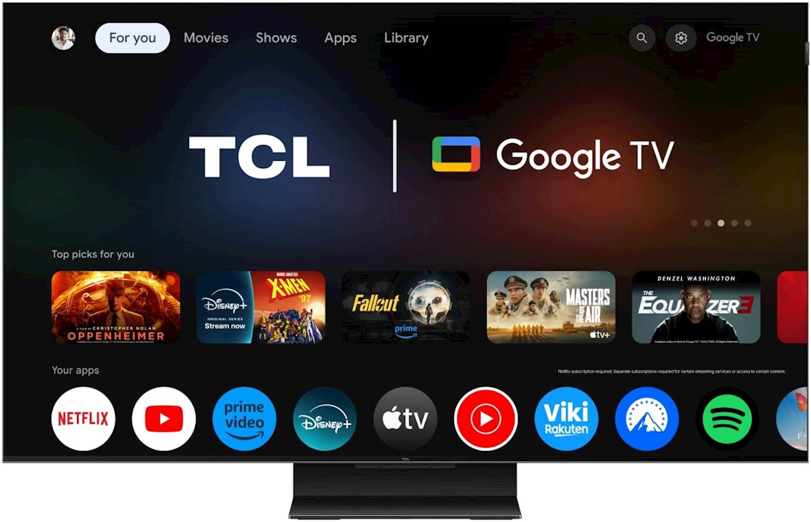 4K TV TCL 50C71K 50"