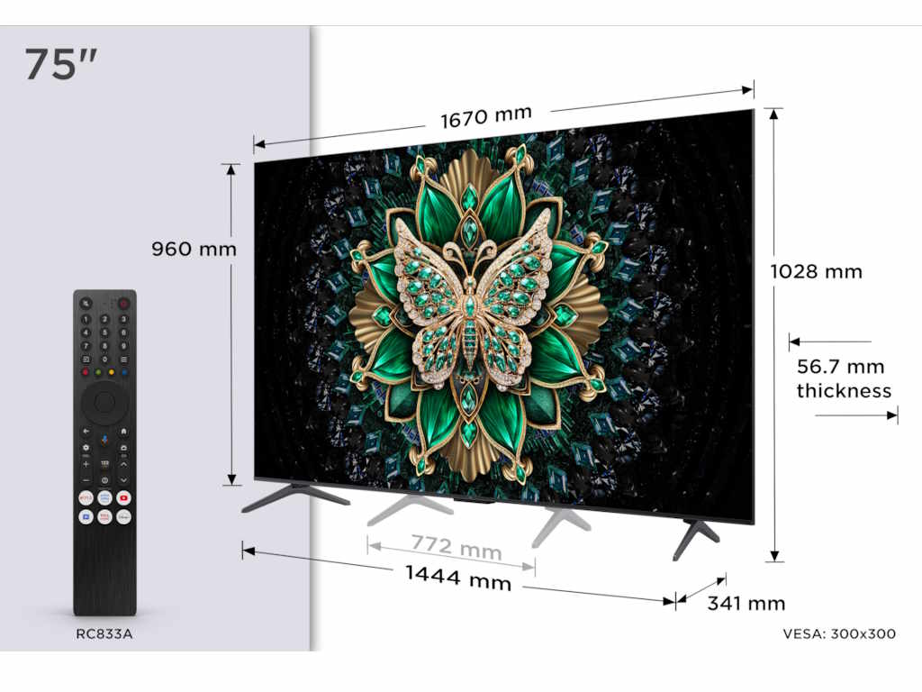 UHD TV TCL 75C6K QD-Mini LED 75