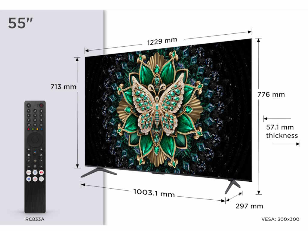 4K TV TCL 55C6K UHD QD-Mini LED 55.