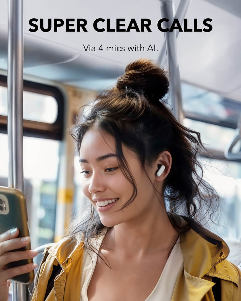 Anker brezžične slušalke Soundcore P30i bele
