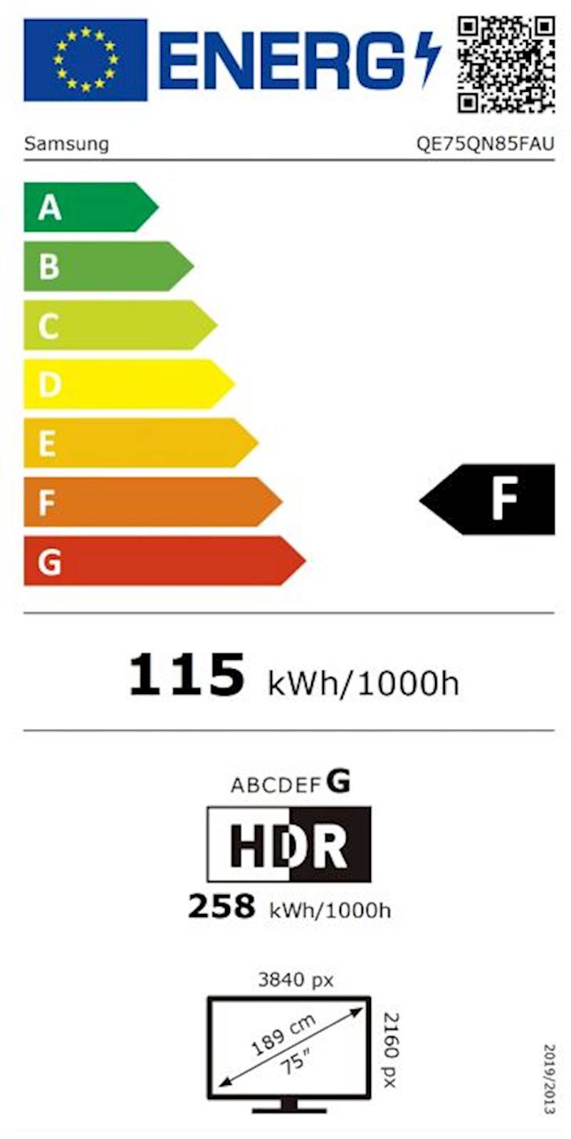 4K TV Samsung QE75QN85FAUXXH 75"