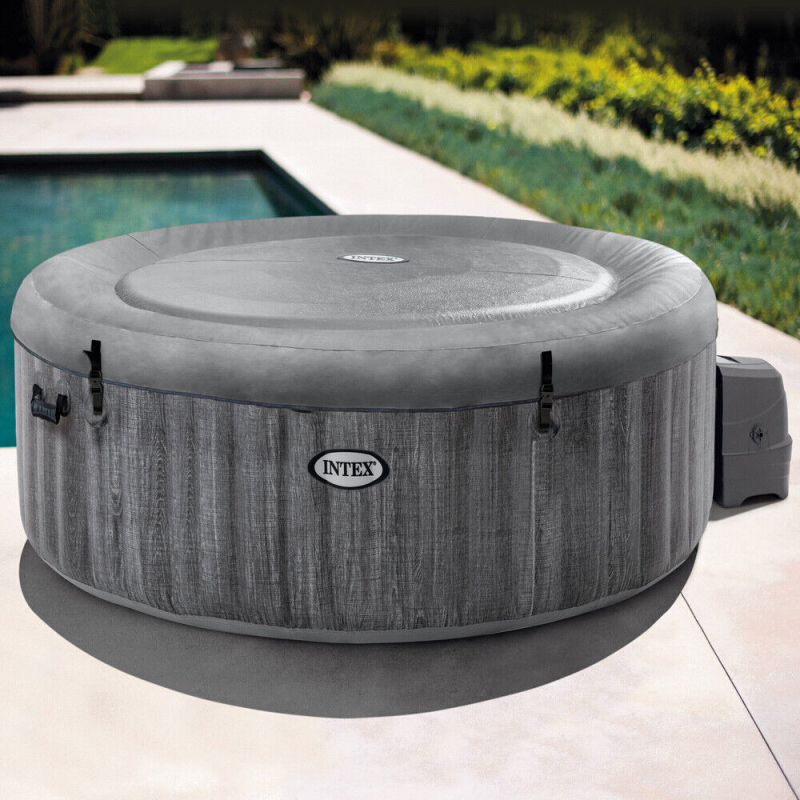 Masažni bazen Intex Pure Spa Grey Wood Deluxe 28442
