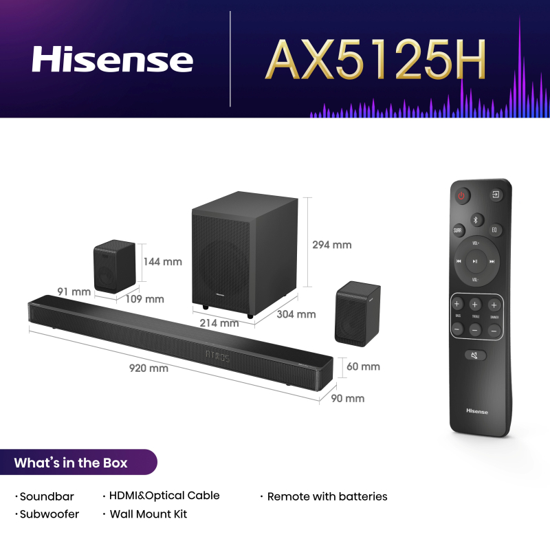 Soundbar Hisense AX5125H