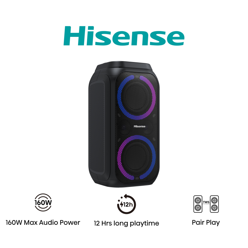 Hisense bluetooth zvočnik Party Rocket 160 črna