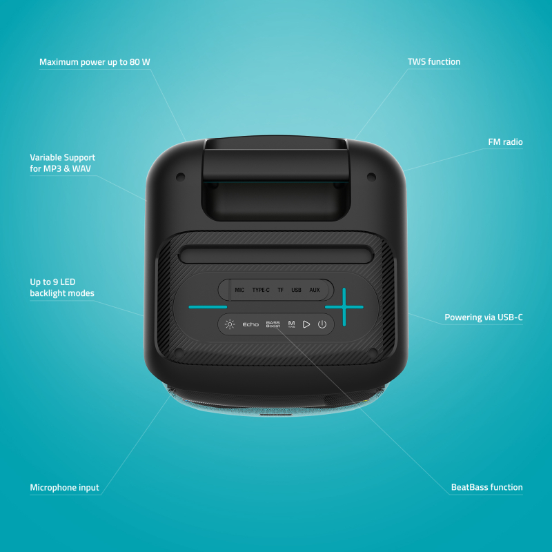 LAMAX zvočnik LXPSMPK1PYNBA črn