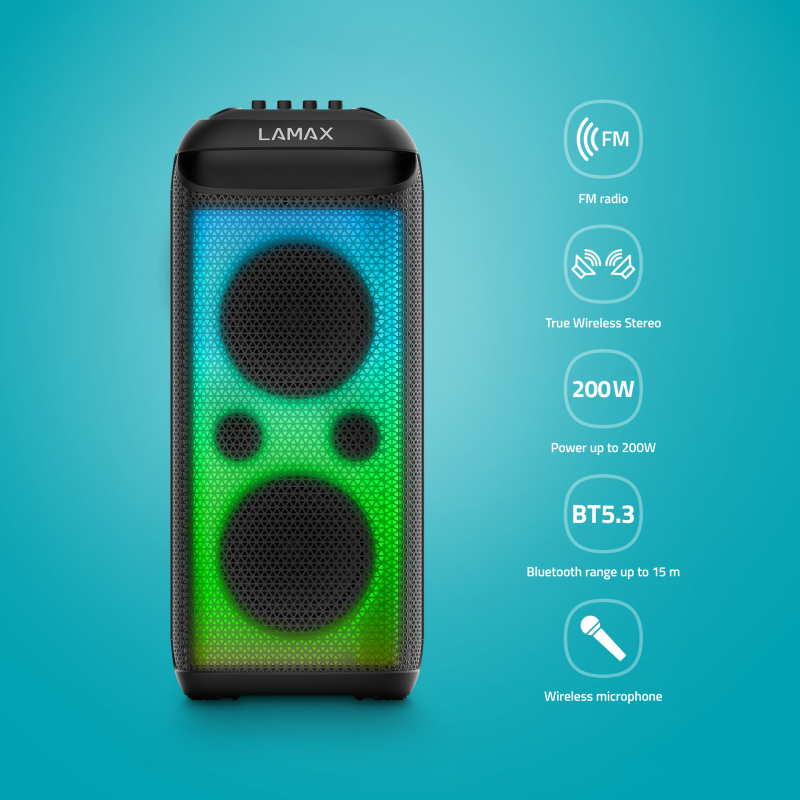 Lamax zvočnik LXPSMPK1MXNBA črna