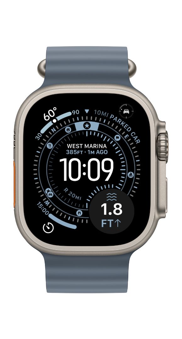 Apple Watch Ultra 3, 49mm, Titan, cellular LTE, ocean blue pašček