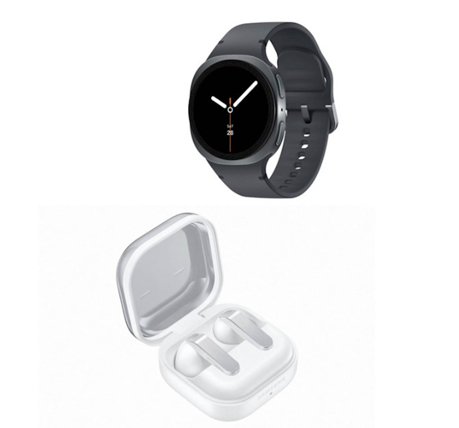 Samsung Galaxy Watch8 44MM temno siva + Galaxy Buds4 bele