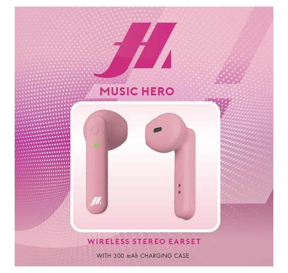 Slušalke SBS Twin Music Hero roza