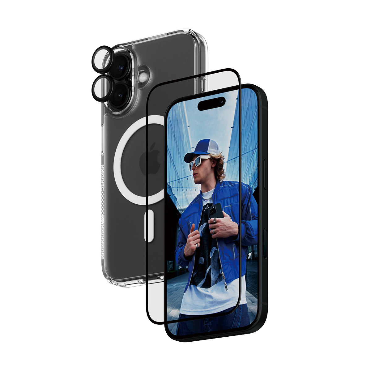 Zaščitni komplet Apple iPhone 16 črn