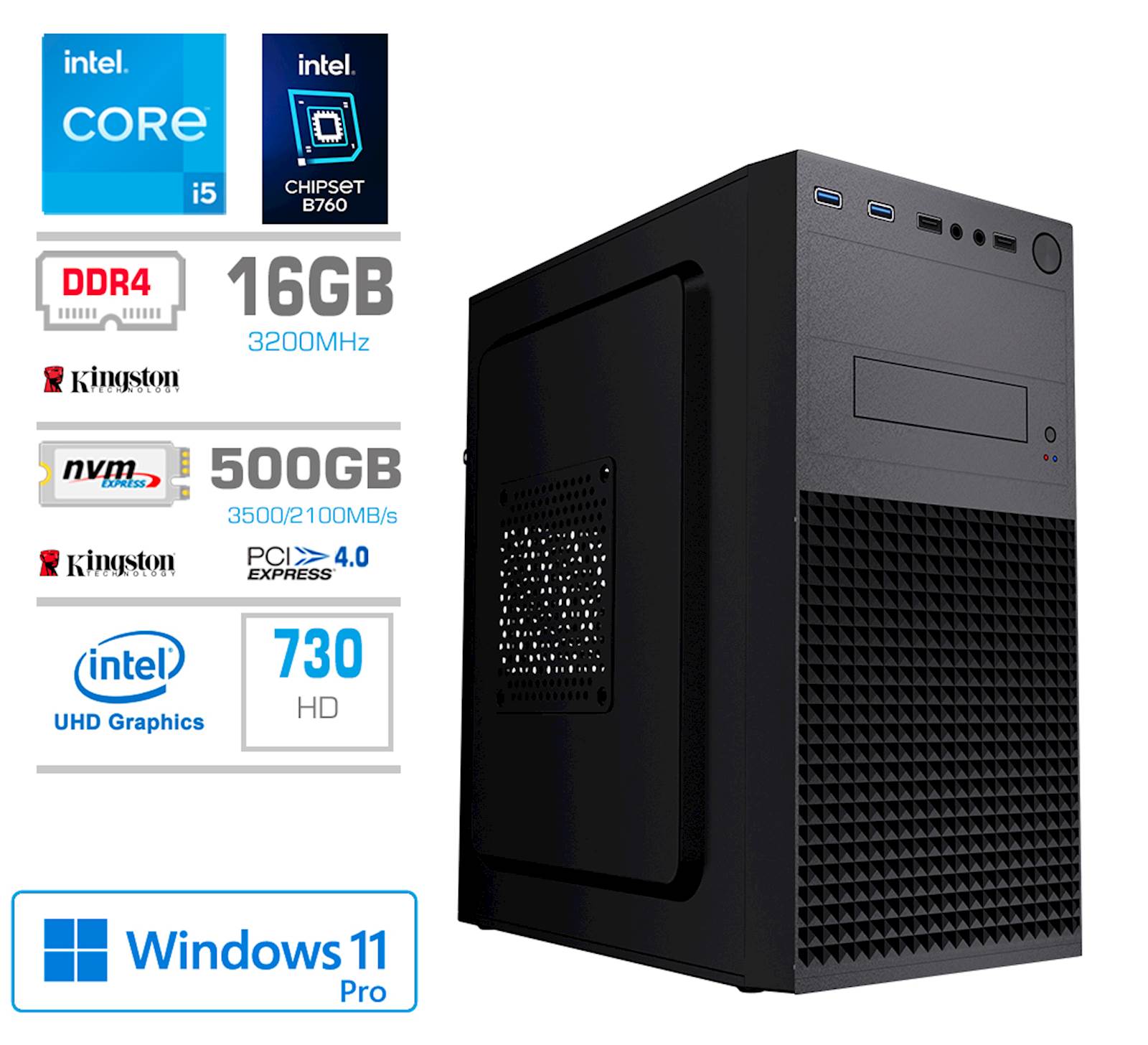 PCX računalnik Exam 237 Intel Core i5 Intel HD 730 16GB